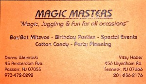 original magic masters business card